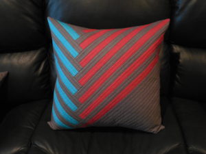 diagonal stripes pillow