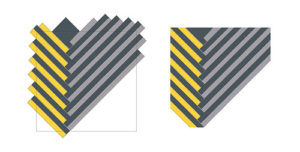 diagonal stripes pillow